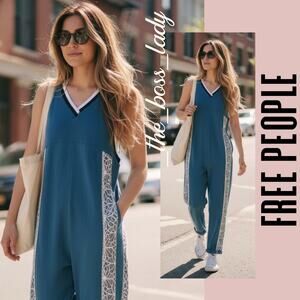 Free People jumpsuit one piece cotton lace onesie romper Movement Small